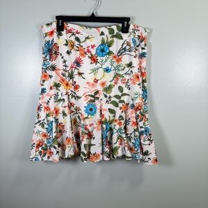 Investments Floral Print Women's Skirt‎ Sz 14